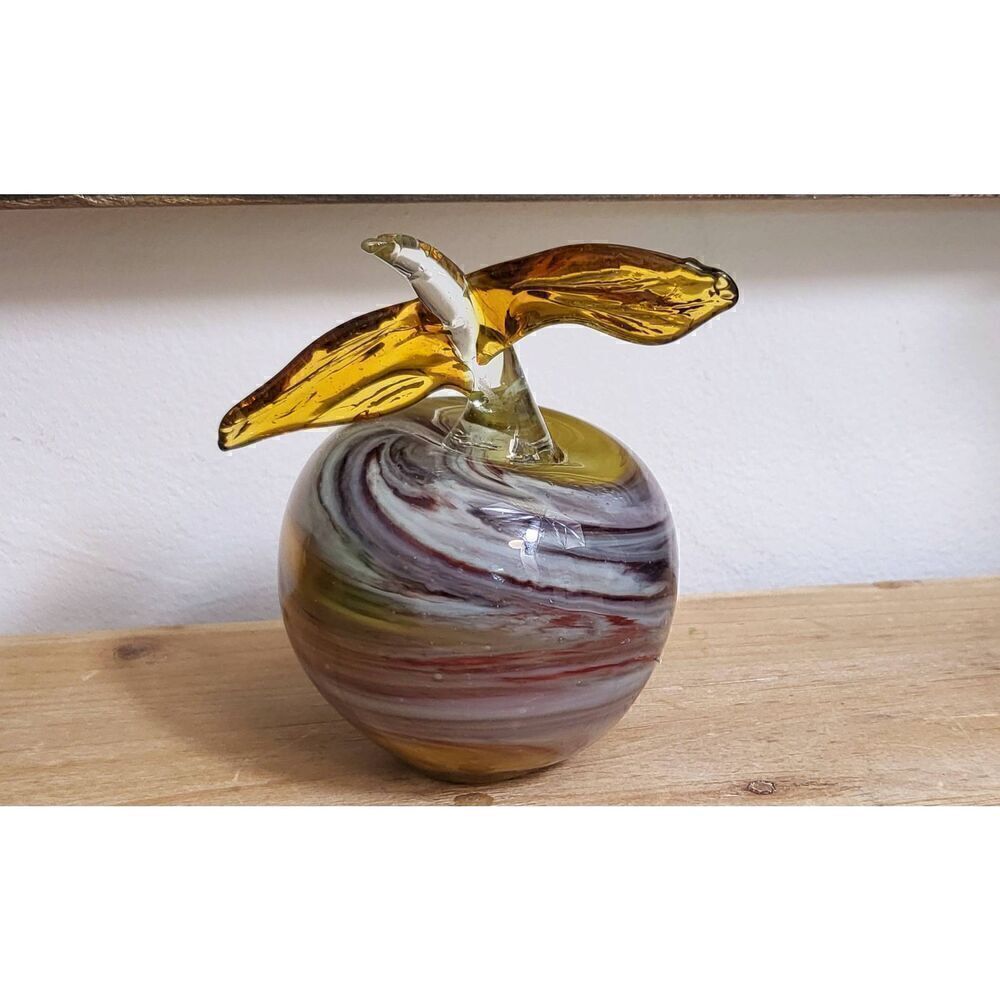 Vintage blown glass apple